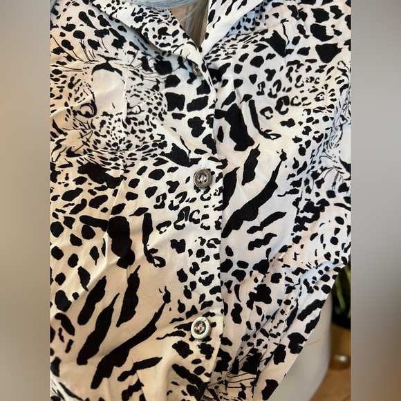 Basil Lola Crop Top leopard Print Tee - Picture 4 of 7